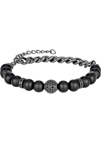 Mikro Döşenmiş Beyaz Taş Buzlu Bilezik Paslanmaz Çelik Bilezik Aksesuarları (Yurt Dışından)