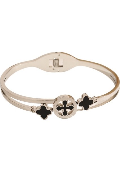 Kadınlar Için Yeni Siyah Kabuk Titanyum Çelik Bilezik, Şık ve Çok Yönlü (Yurt Dışından)