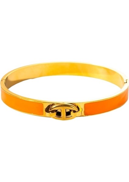 H Domuz Burnu Bilezik Paslanmaz Çelik Şık Çok Yönlü Emaye Damla Tutkal Bilezik Yüksek Kaliteli Kadın Bileziği (Yurt Dışından)