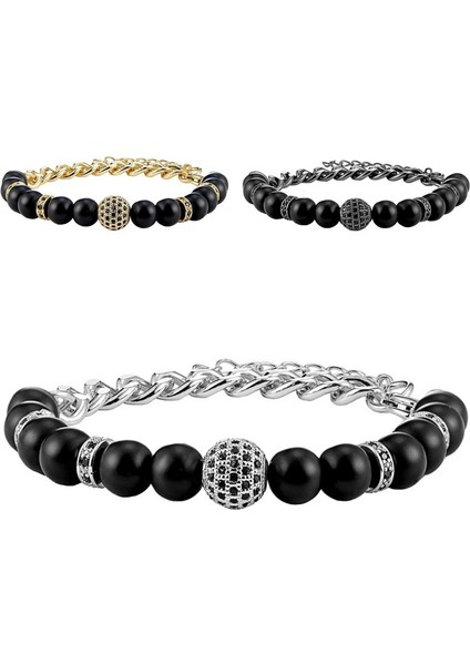 Mikro Döşenmiş Beyaz Taş Buzlu Bilezik Paslanmaz Çelik Bilezik Aksesuarları (Yurt Dışından) fiyatları