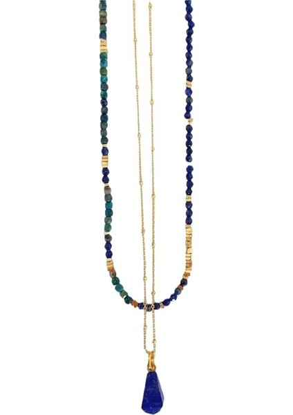 2025 Yeni Stil Niş Renkli Boncuklu Kolye Kadın Moda Hafif Lüks Istifleme Su Damlası Kolye Köprücük Kemiği Zinciri Kişilik (Yurt Dışından)