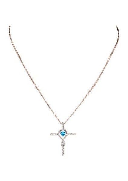 2025 Yeni Yıldız Taş Kolye Moda Aşk Sonsuz Aşk Haç Kolye (Yurt Dışından) fiyatları