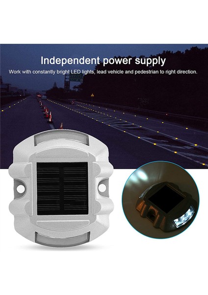 Tekrar Kullanılabilir Güneş Enerjili Yol 2 Adet 6 LED Saplama Işıkları (Yurt Dışından) modelleri