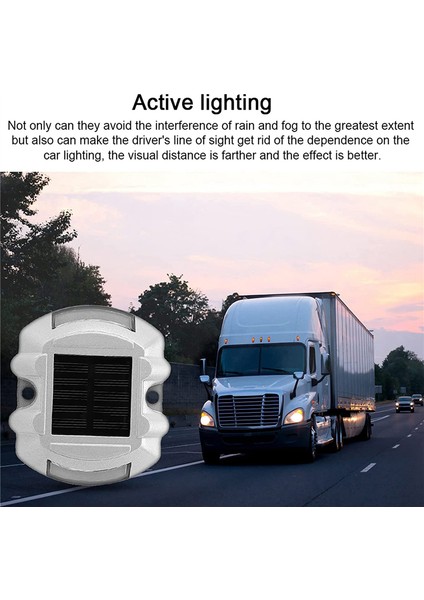 Tekrar Kullanılabilir Güneş Enerjili Yol 2 Adet 6 LED Saplama Işıkları (Yurt Dışından) indirimleri