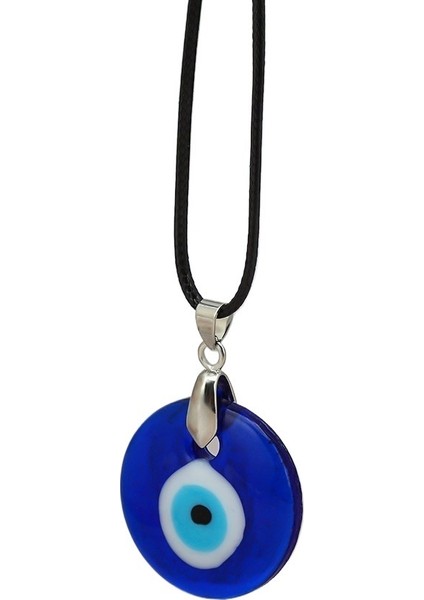 Nazar Boncuğu Kolye Ucu Erkek ve Kadınlar Için Cam Kek Aksesuarları Balmumu Ipi (Yurt Dışından)