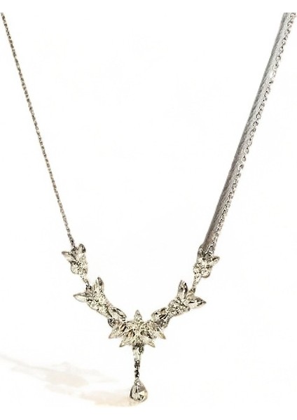 Buğday Kulak Su Damlası Çiçek Kolyesi (Yurt Dışından)