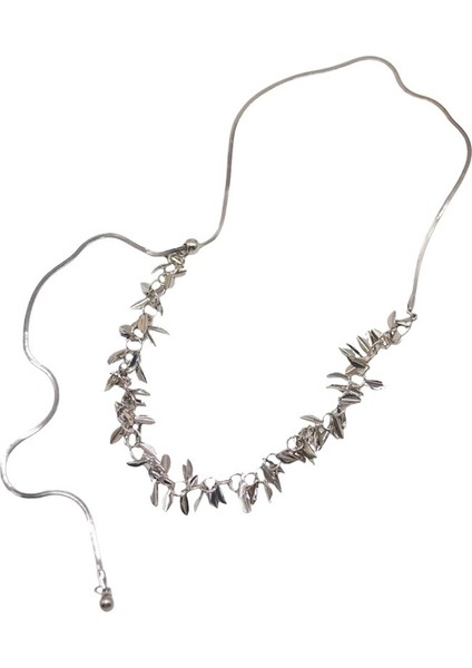 Kadınlar Için Soğuk Stil Buğday Kulaklı Payet Püskül Kolye, Çıkarılabilir Ayarlanabilir Uzun Kazak Zinciri Köprücük Kemiği Zinciri Takı (Yurt Dışından)