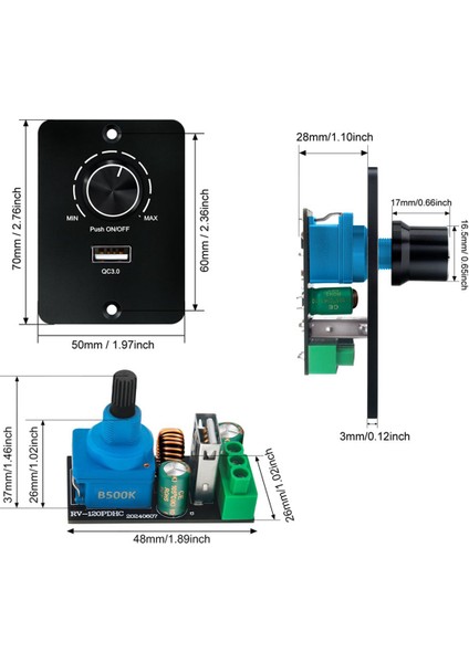 Dc 12-24 V LED Dimmer Pwm Dimmer Anahtarı 5 A 3 Kablolu Dimmer (Yurt Dışından) fırsatları