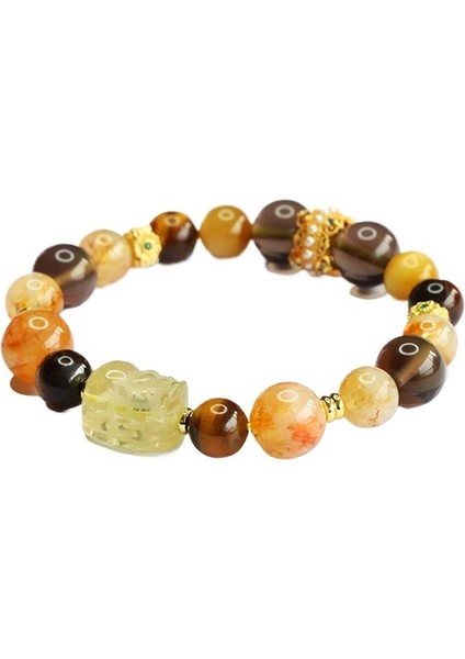 Yaz Doğal Sarı Kristal Pixiu Bilezik Sarı Kule Kristal Kaplan Gözü Taşı Çok Hazineli Bilezik (Yurt Dışından) fiyatları