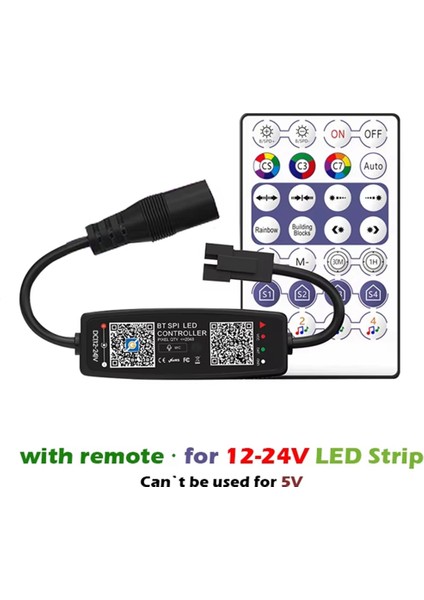 WS2812B Kontrol Cihazı Uzaktan Kumanda Müzik App Kontrolü Dc 12V-24V (Yurt Dışından) modelleri