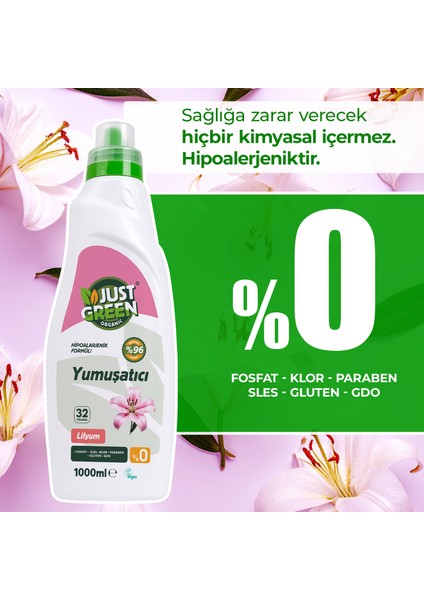 Bitkisel Çamaşır Yumuşatıcı Lilyum Çiçeği - Doğal ve Ferahlatıcı Yumuşaklık (1000 Ml) 32 Yıkama fiyatları