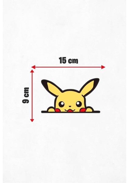 Pika Pika Motorsiklet, Laptop, Kask, Araba Sticker 15X9 cm