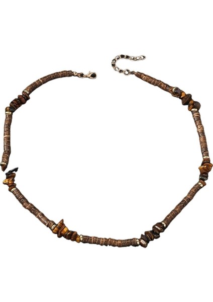 Yeni Trend Erkek Hip-Hop Bohem Tarzı Turkuaz Hindistan Cevizi Kabuğu Ahşap Boncuk Dikişli Kolye (Yurt Dışından)