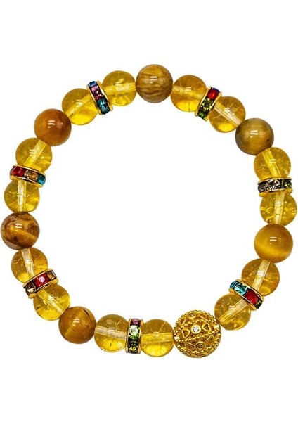 Ilkbaharda Yeni Doğal Taş Bilezikler, Kadınlar Için Doğal Sarı Kule Kristal Bilezikler, Yüksek Kaliteli Kaplan Gözü Taş Bilezikler (Yurt Dışından)