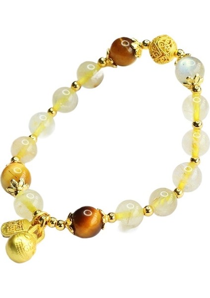 Yaz Doğal Altın Kristal Bilezik Kaplan Gözü Taşı Yutma Altın Canavar Bilezik Retro (Yurt Dışından) fiyatları