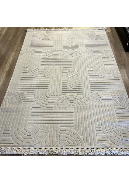 Design 1090 Bej Yumuşak Dokusuz Iskandinav Halı