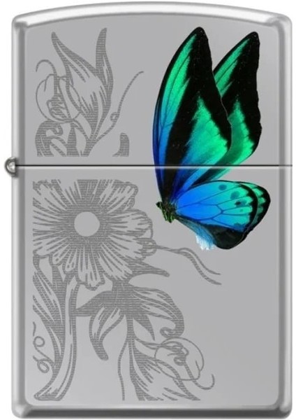 Butterfly And Flower Dizayn Çakmak