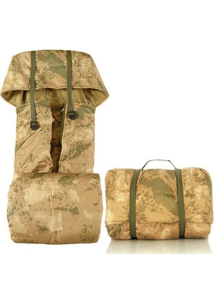 Bej Kamuflaj Uyku Tulumu, Hafif ve Konforlu Doğa Macerası Için Ideal