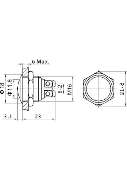 GQ-16B ,KONTAK-1A Metal Yaylı M16 Buton fiyatları