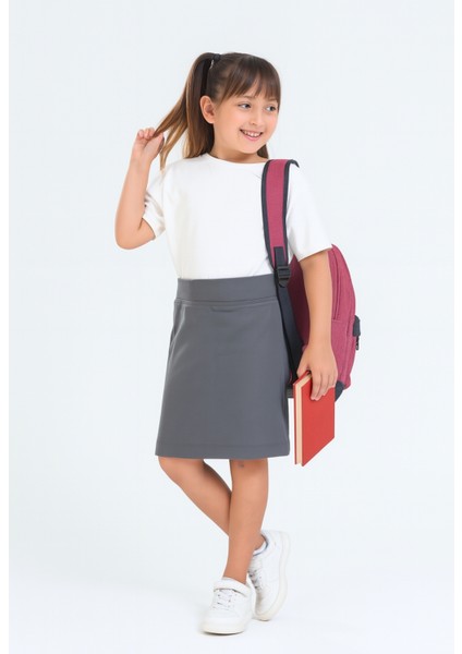 Kız Çocuk Beli Ipli Okul Kaşkorse Şort Etek G2025-1 fiyatları