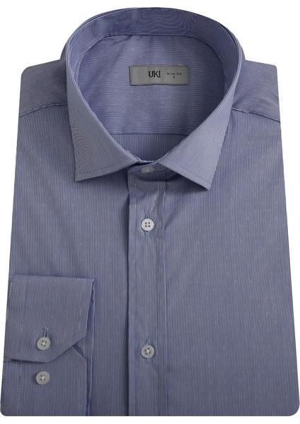 Mavi Slim Fit Uzun Kol Gömlek