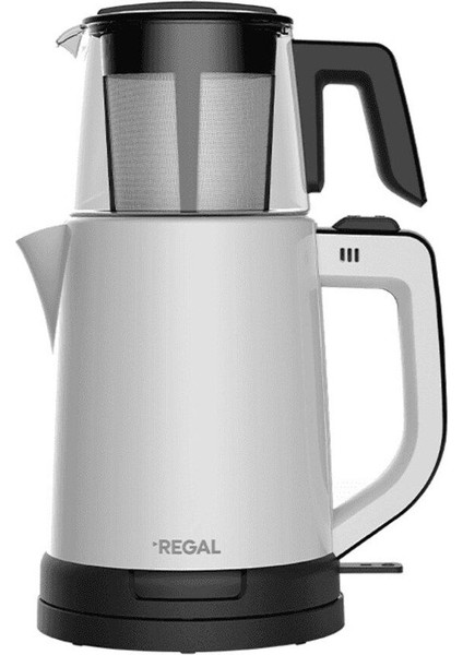 1800W Çay Makinesi Beyaz, Regal 2 Yıl Garantili, Hızlı ve Pratik Çay Keyfi