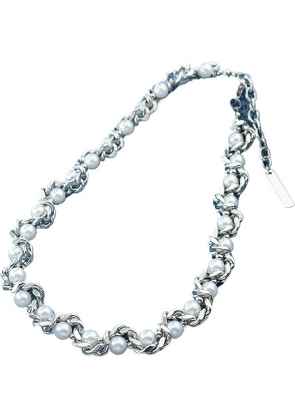 Tasarım Trendi Yılan Serisi Yığılmış Inci Kolye Japon ve Kore Üst Düzey Moda Bayanlar Kişiselleştirilmiş Sarma Köprücük Kemiği Zinciri (Yurt Dışından)