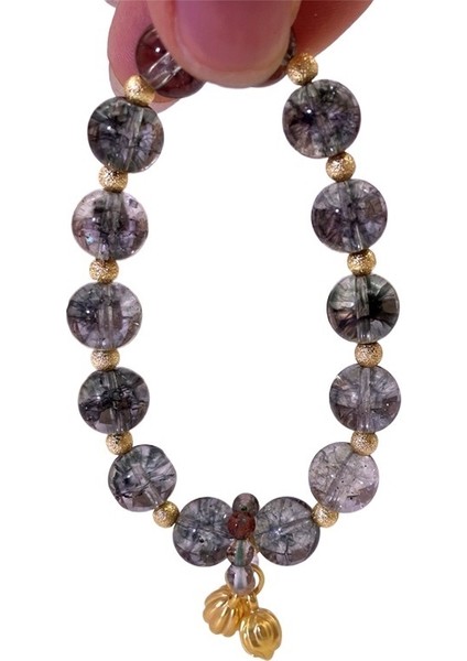 Yeni Yeşil Hayalet Bilezik Kadın Yaz Ins Niş Tasarım Basit Kristal Bilezik Kadın Lotus (Yurt Dışından)