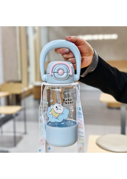 Çocuk Su Dağı Sevimli Öğrenciler Plastik Dak Çapraz Çapraz Büyük Kapasiteli Yaz Saman Dakları (Yurt Dışından)