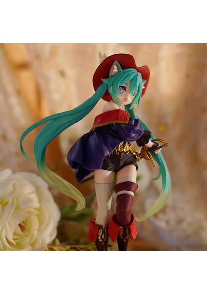 Hatsune Miku Fairytale Wonderland Çizmeli Kedi Anime Modeli Masaüstü Dekorasyonu Doğum Günü Hediyesi (Yurt Dışından) modelleri