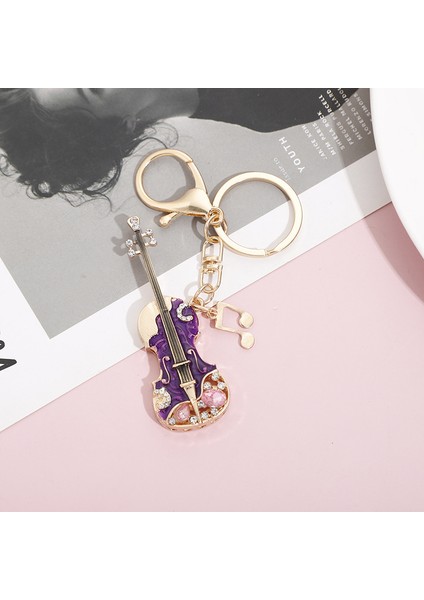 Gitar Modeli Anahtarlık Çanta Araba Anahtarlık Cep Telefonu Çekicilik Süs Hediye (Yurt Dışından)