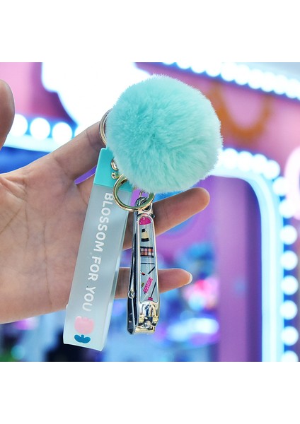 Anahtarlık Sevimli Kürk Topu Tırnak Makası El Ipi Anahtarlık Çanta Küçük Aksesuarlar (Yurt Dışından)