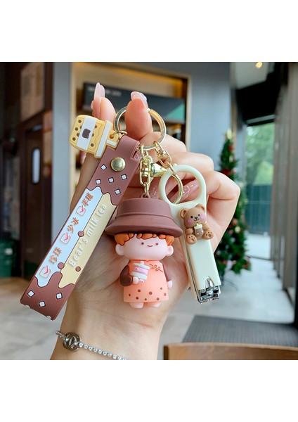 Anahtarlık Çekicilik Karikatür Tırnak Makası Araba Anahtarlık Çanta Çekicilik (Yurt Dışından)