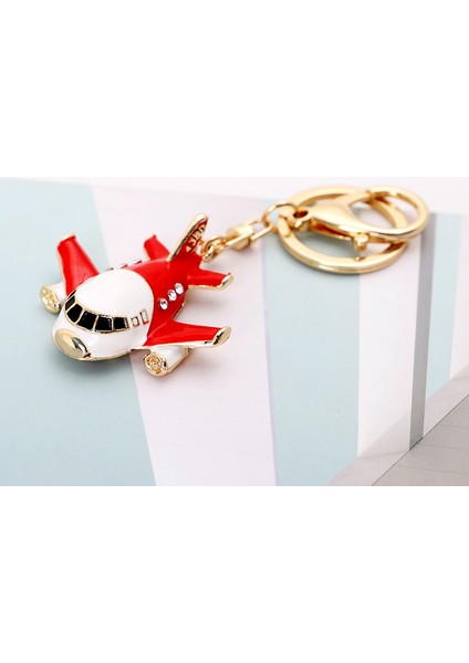 Küçük Uçak Modeli Araba Anahtarlık Çanta Çekicilik Dekoratif Kolye (Yurt Dışından)