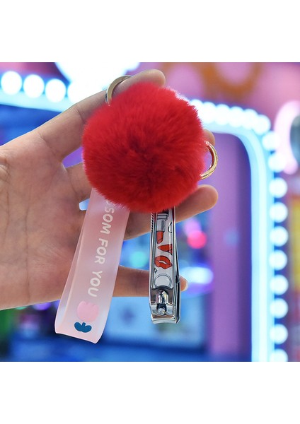 Anahtarlık Sevimli Kürk Topu Tırnak Makası El Ipi Anahtarlık Çanta Küçük Aksesuarlar (Yurt Dışından)