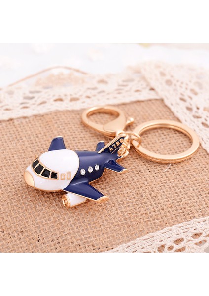 Küçük Uçak Modeli Araba Anahtarlık Çanta Çekicilik Dekoratif Kolye (Yurt Dışından)