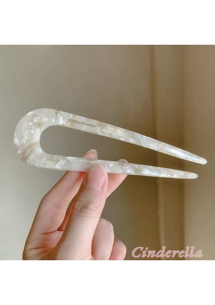 France Handmade Topuz Tokası 13CM - Lüks Kemik Saç Topuz Çubuğu - Yeni Sezon Çubuk Toka (Model-1)