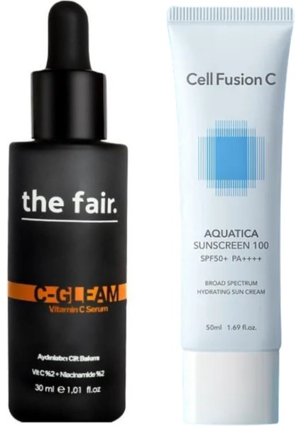 Aquatica Güneş Kremi ve the fair. C Gleam C Vitamini Serum fiyatları