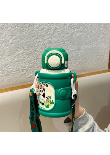 Çocuk Termal Bardak Taşınabilir Pipetli Kupa (Yurt Dışından)