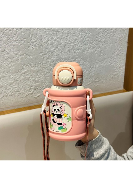 Çocuk Termal Bardak Taşınabilir Pipetli Kupa (Yurt Dışından)