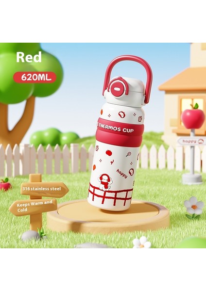 Pipetli Termal Bardak Taşınabilir Sevimli Karikatür Kupa (Yurt Dışından)