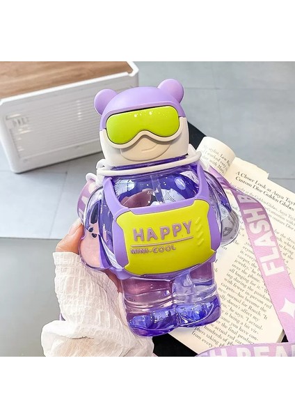 Çocuk Plastik Dak Büyük Kapasiteli Serin Ayı Su Şişesi Sevimli Öğrenci Dakları (Yurt Dışından)