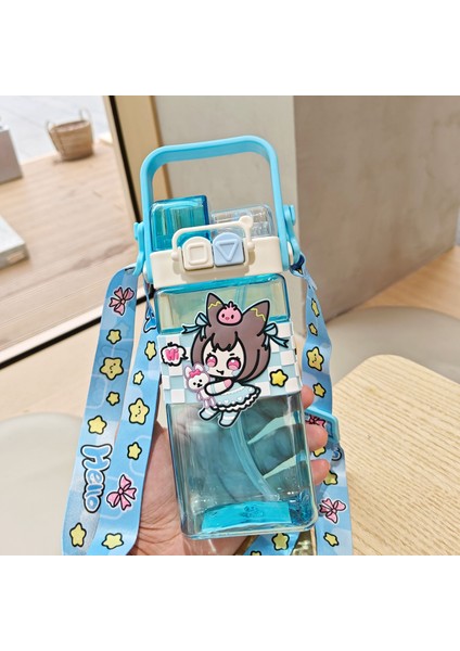 Karikatür Plastik Bardak Sevimli Ikili Içme Kupa Çocuk Pipetli Kur (Yurt Dışından)