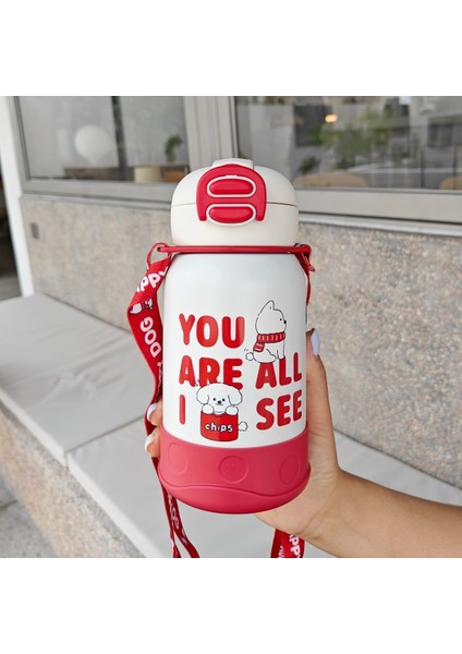 Sevimli Hediye Karikatür Yalıtım Kabı Öğrenci Su Şişesi Dağı Yaz Saman Su Dağı (Yurt Dışından)