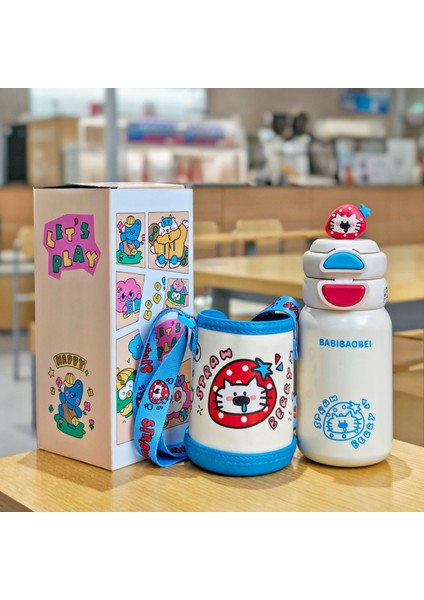 Yalıtımlı Bardak Pipetli Ikili Içme Bardağı Paslanmaz Çelik Vakumlu Kupa Öğrenci Bardağı (Yurt Dışından)