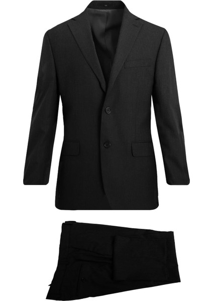 Siyah 6 Drop Klasik Takım Elbise