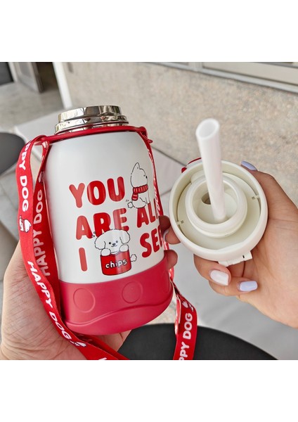 Sevimli Hediye Karikatür Yalıtım Kabı Öğrenci Su Şişesi Dağı Yaz Saman Su Dağı (Yurt Dışından) modelleri