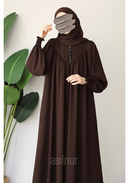 Elif Ferace Şal Hediyeli Takım Kahverengi indirimleri