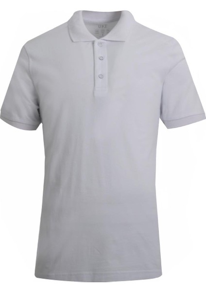 Beyaz Comfort Fit Polo Yaka Pike T-Shirt