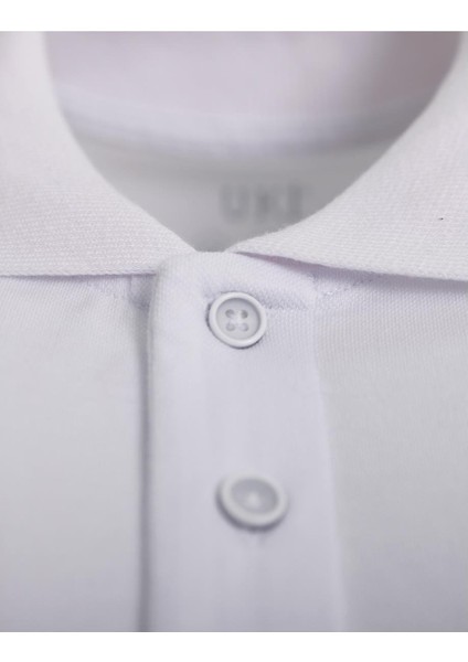Beyaz Comfort Fit Polo Yaka Pike T-Shirt modelleri